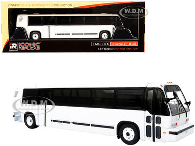 1999 TMC RTS Transit Bus Blank White \