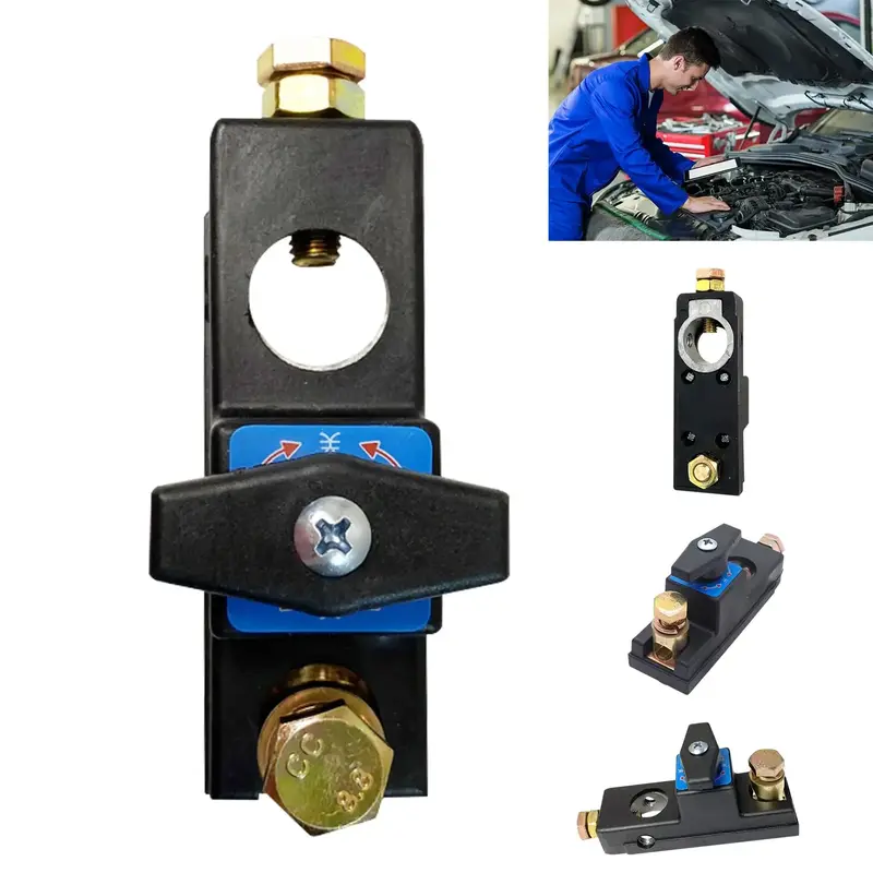 Smart Car Battery Disconnect Switch, Waterproof 12V/24V Battery Kill Switch with Manual Control for Car, RV, Boat, Truck, SUV...