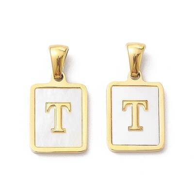 Ion Plating(IP) 304 Stainless Steel Pave Shell Pendants