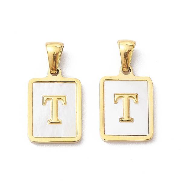 Ion Plating(IP) 304 Stainless Steel Pave Shell Pendants