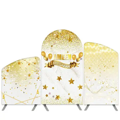 Aperturee Golden Theme Balloons Glitter Birthday Arch Backdrop Kit Banner | Circle Arch Backdrop Diy | Wedding Arch Backdrop ...