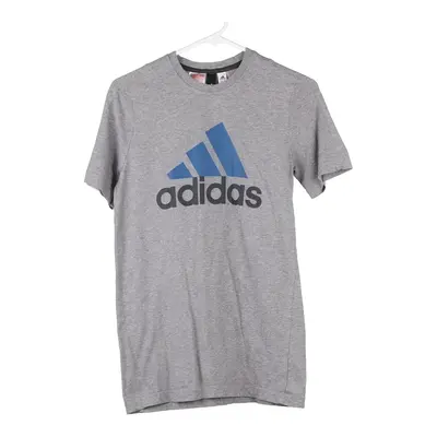 Age 13-14 Adidas Spellout T-Shirt - Large Grey Cotton | Size: large