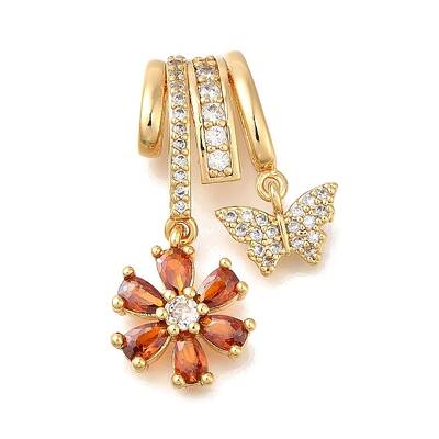 Brass Micro Pave Cubic Zirconia Pendants