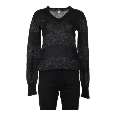 Armani Jeans V-neck Jumper - Medium Black Acrylic Blend
