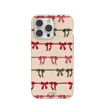 Seashell Holiday Bows iPhone 14 Pro Max Case