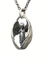 Angel Design Pendant Necklace for Women & Men, Stainless Steel Jewelry for Party, Daily Clothing Decor, Trendy All-match & Ex...