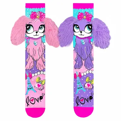 3D Girls' Socks Knee length Socks Girls' Rabbit Plush Ears Handmade Cute Socks New Area Fun Girls' High Tube Socks