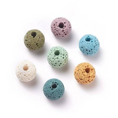 Unwaxed Natural Lava Rock Beads