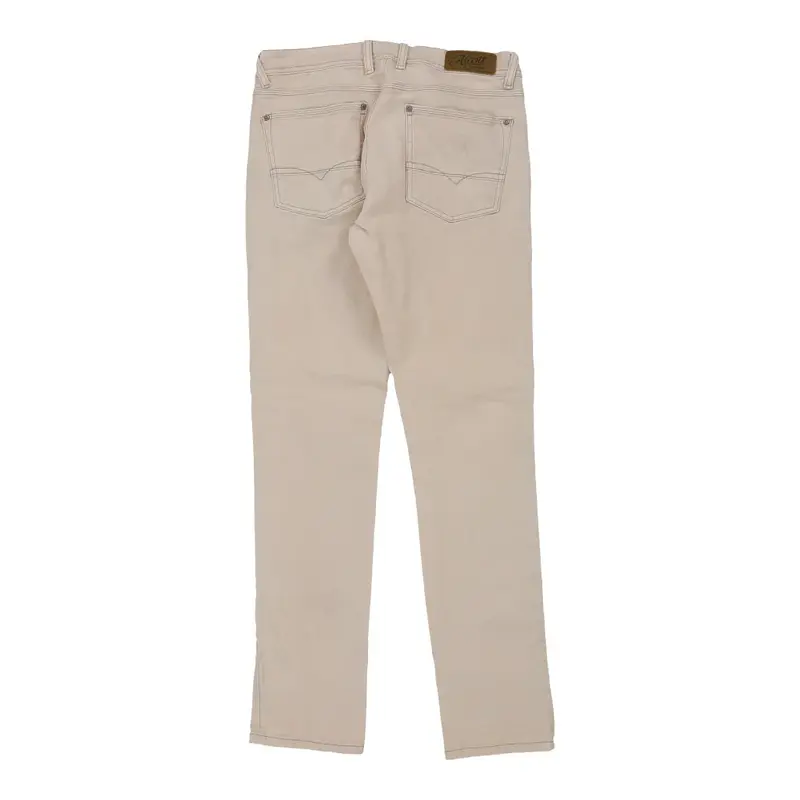 Alcott Slim Fit Trousers - 32W 32L Cream Cotton