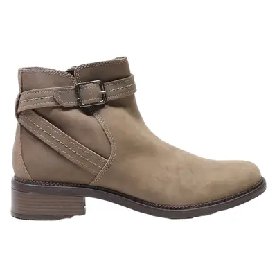CLARKS Ankle Boots Grey Suede Womens UK 8.5