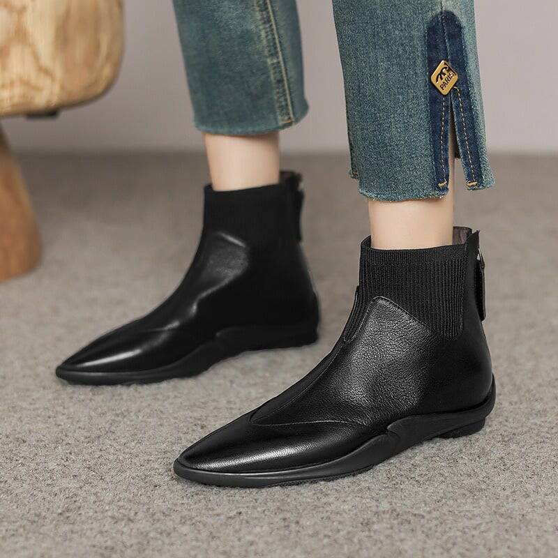 CHIKO Aelwen Pointy Toe Block Heels Ankle Boots
