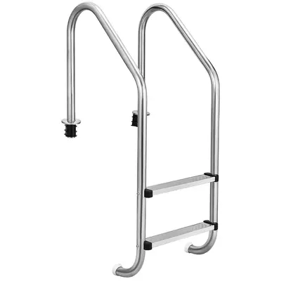 Garvee 2-Step 304 Stainless Steel Pool Ladder with Handrails - Heavy Duty, Corrosion Resistant, Ergonomic Design for Above Gr...