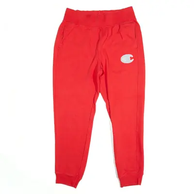 CHAMPION Reverse Weave Joggers Red Regular Tapered Mens L W30 L28