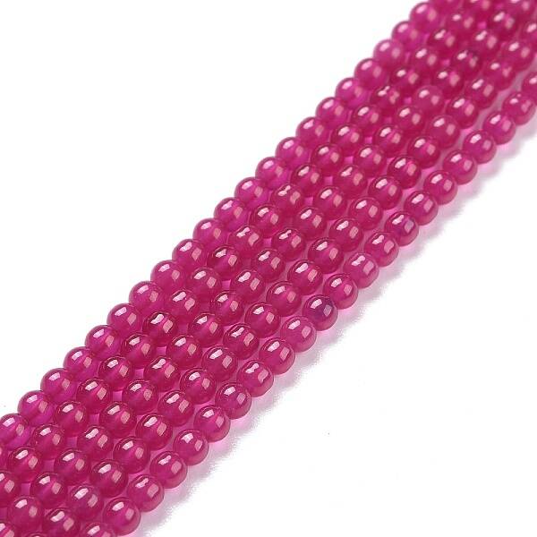 Lab Grown Red Corundum Beads Strands