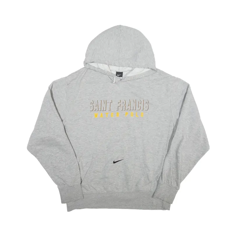 NIKE Saint Francis Water Polo Hoodie Grey Pullover Mens L
