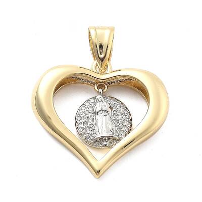 Rack Plating Brass with Cubic Zirconia Pendants