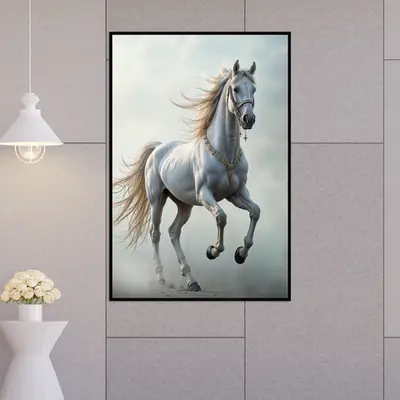 Graceful White Stallion
