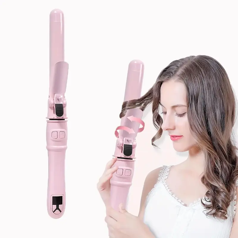 Automatic Rotating Curling Iron, Rotating Curling Iron Wand for Beach Waves, Time Saving One-touch Hair Curling Tools, Elect...