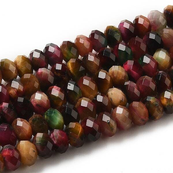 Natural Rainbow Tiger Eye Beads Strands