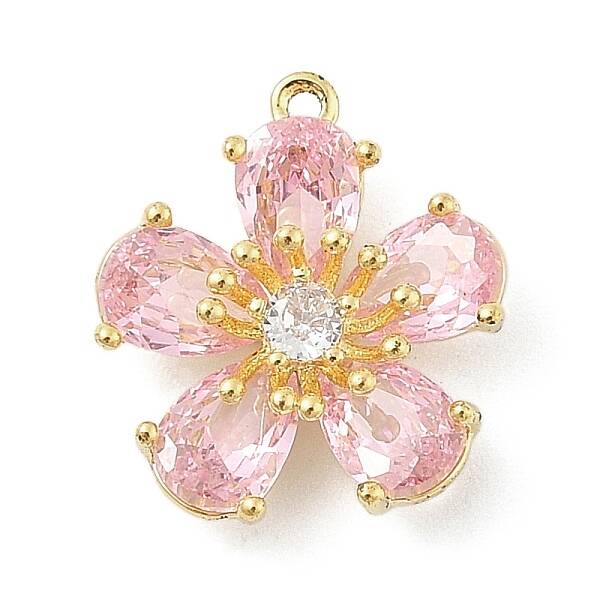 Brass Micro Pave Cubic Zirconia Pendants