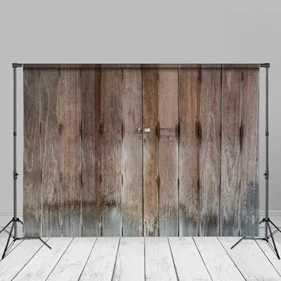 Aged Rustic Dark Brown Wood Photography Backdrop - Aperturee