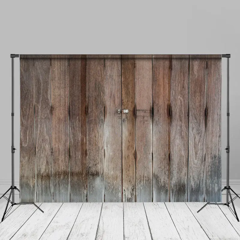 Aged Rustic Dark Brown Wood Photography Backdrop - Aperturee