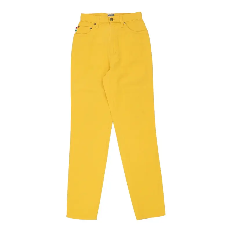 Moschino Jeans Jeans - 25W UK 8 Yellow Cotton | Size: UK 8