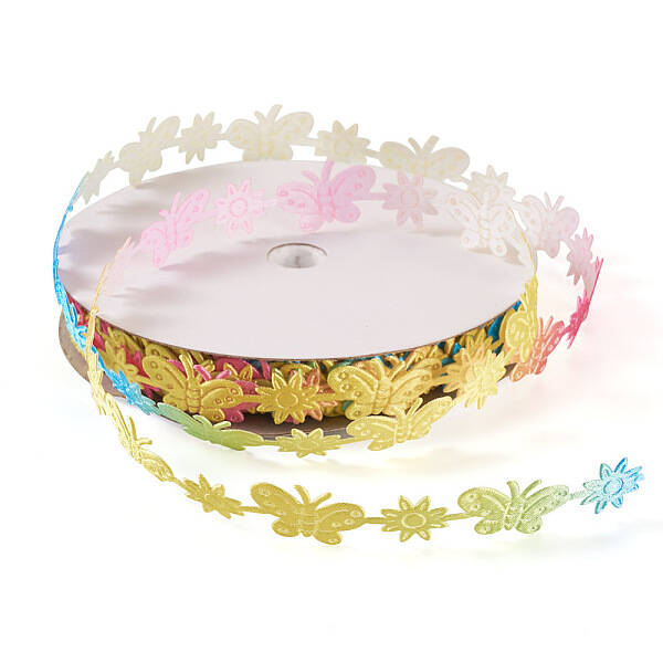 20 Yards Malan Flower and Butterfly Polyester Lace Trim