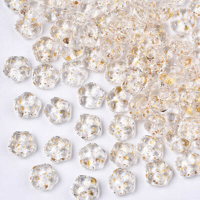Spray Painted Glass Beads