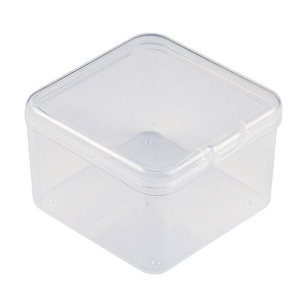 Plastic Bead Containers with Hinged Lid