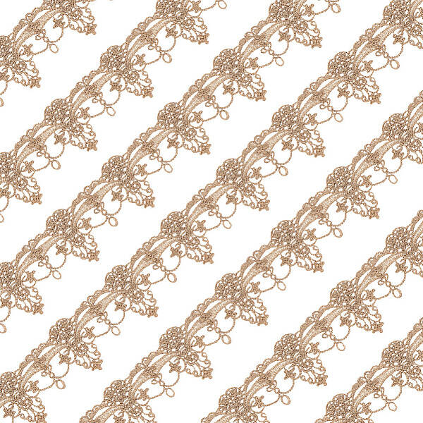 Metallic Polyester Lace Ribbon