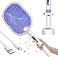 PALONE Electric Fly Swatter, Bug Zapper Racket with Light, Type-C Rechargeable Mosquito Swatter, 4000V Detachable Automatic F...