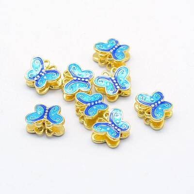 Electroplate Brass Enamel Beads