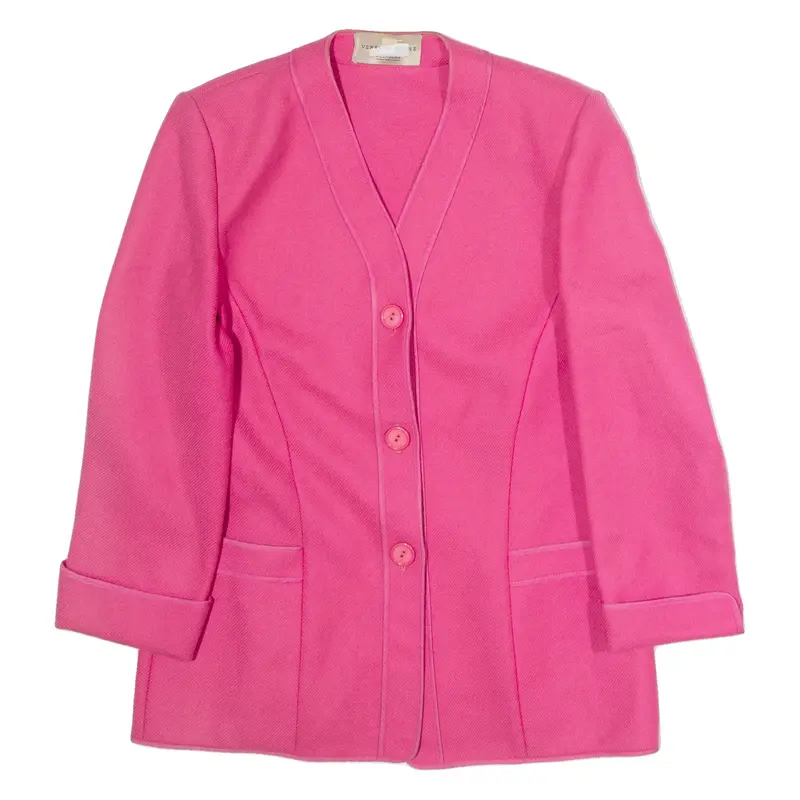 WEINBERG Womens Blazer Jacket Pink Wool M