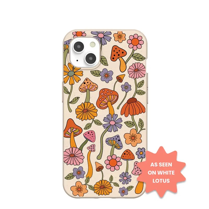 Seashell Shrooms and Blooms iPhone 13 Case