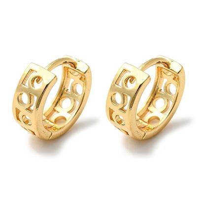Brass Hollow Hoop Earrings
