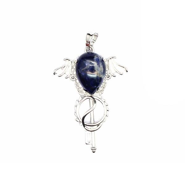 Natural Sodalite Teardrop Pendants