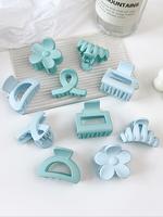 Women's Cute Minimalist Flower Shape Hair Claws, 10pcs/set Simple Trendy Multicolor Hair Claws, Chic All-match Hair Accessori...