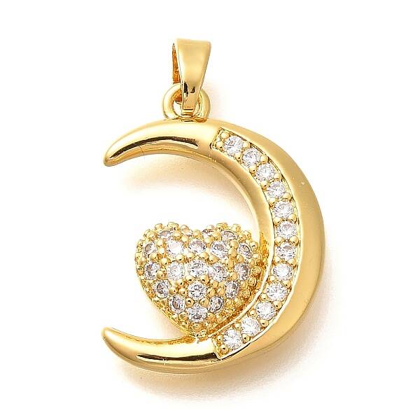 Brass Micro Pave Cubic Zirconia Pendants