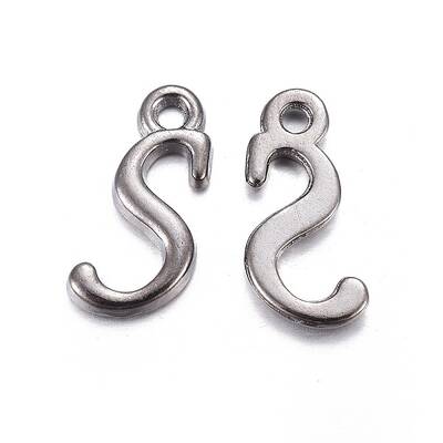 Gunmetal Plated Alloy Letter Pendants