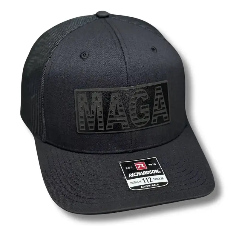 Dark MAGA Blackout Patch Hat