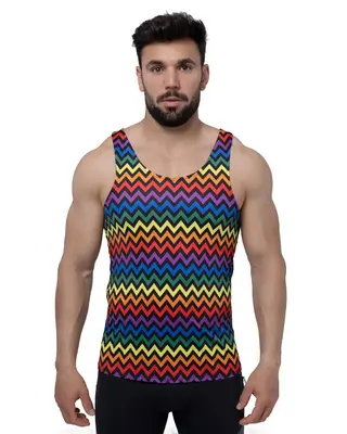 Pride Zigzag Tank Top | Size: L | Color: Pride Zigzag