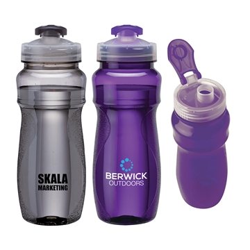 72 Custom Forte 24 oz PET Water Bottle - Textured Grip & Wide ...
