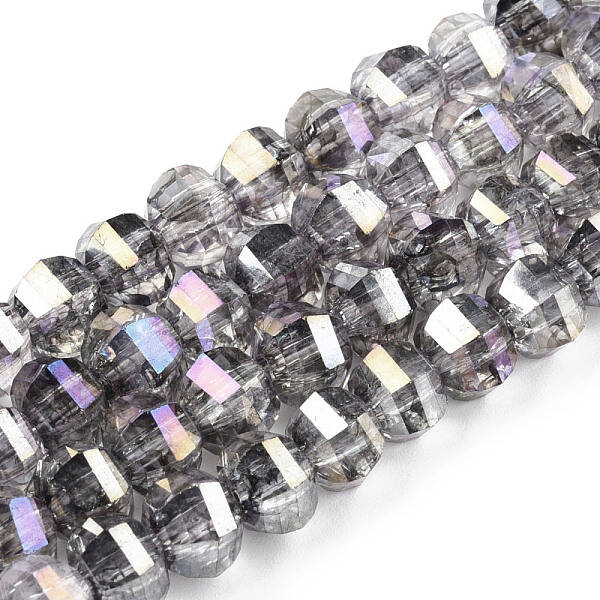 Transparent Electroplate Glass Beads Strands