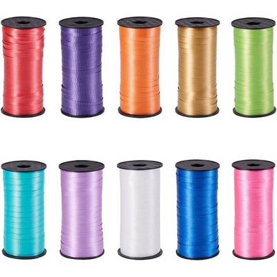 10 Rolls Curling Ribbon Balloon Ribbons for Party and Festival Decoration