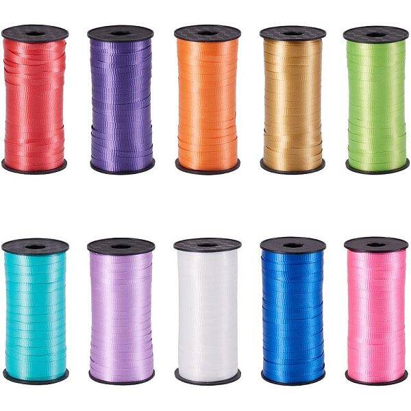 10 Rolls Curling Ribbon Balloon Ribbons for Party and Festival Decoration