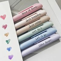 Morandi Aesthetic Gel Ink Pen, 6 Counts Colored Gel Ink Pen, Soft Touch Smooth Writing Pen for Journaling School & Office Sup...