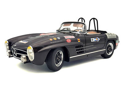 Mercedes-Benz 300 SL (W198 II) Roadster Racing Version Brown with Graphics Limited Edition to 1500 pieces Worldwide 1/18 Di...