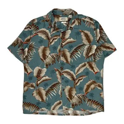 Campia Moda Hawaiian Shirt - Large Blue Viscose