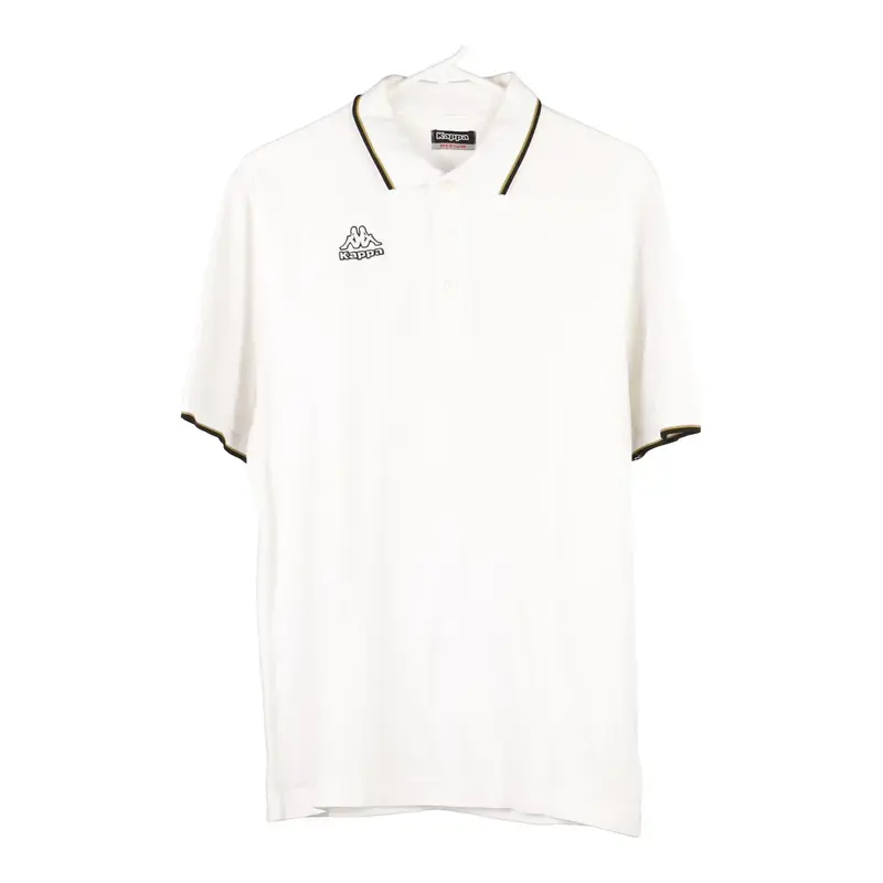 Kappa Polo Shirt - Medium White Cotton